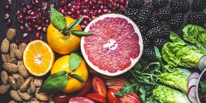 Healthy Vegan Snack Board Pink Grapefruit