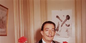 salvador dali with roses