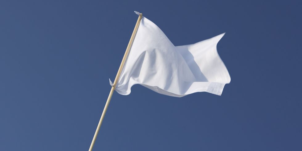 waving the white flag