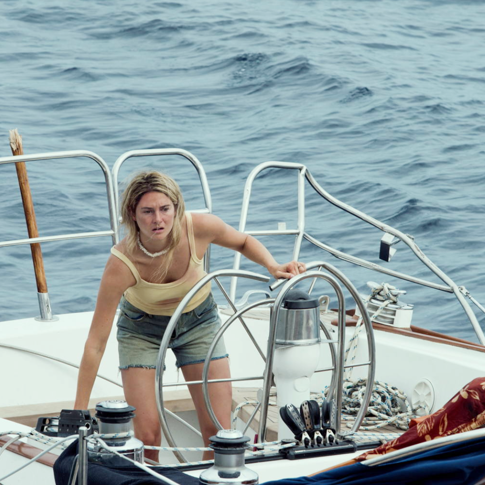 adrift, a good housekeeping pick for best survival movies, stars shaliene woodley as a woman who has to help sail a yacht and encounters a hurricane