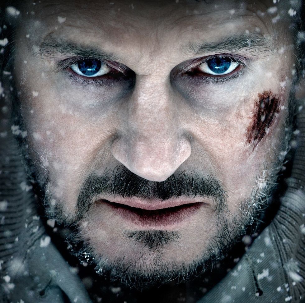 the grey, a good housekeeping pick for best survival movies, stars liam neeson in a story about a man pursued by wolves