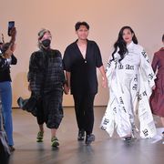 new york, new york   september 10 rise founder and ceo amanda nguyễn walks the runway for rises survivor fashion show during nyfw the shows at museum of modern art on september 10, 2021 in new york city photo by roy rochlingetty images