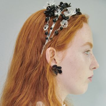 a woman with a braided hair