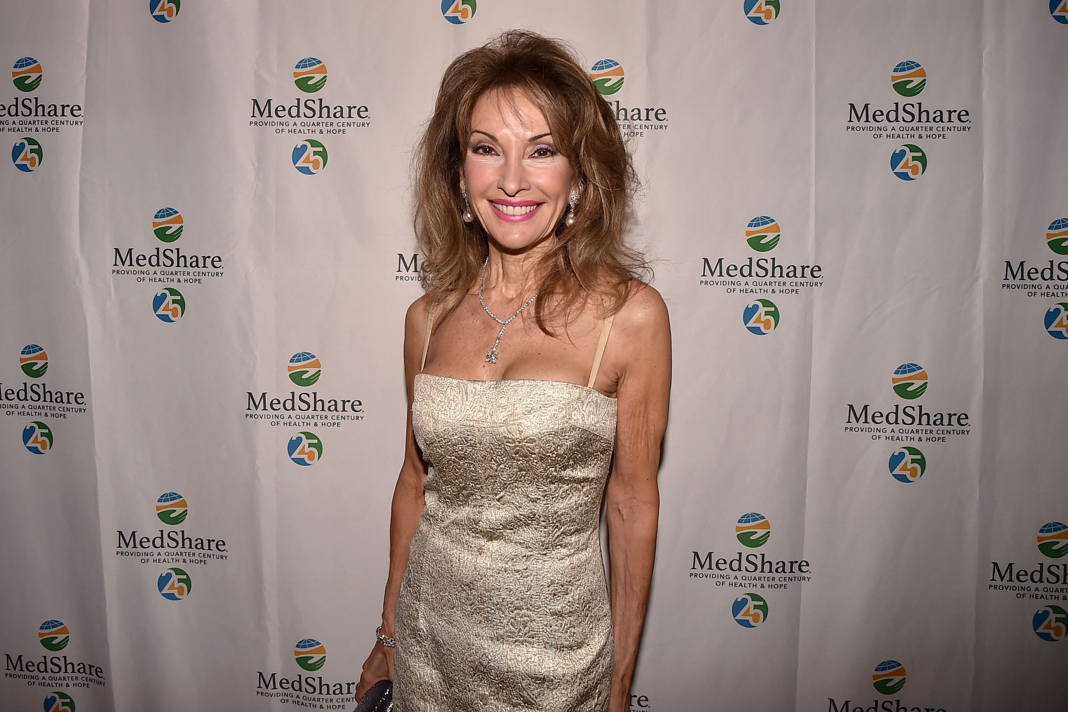 Susan Lucci, 76, dazzles in corset, sheer skirt at Writers Guild Awards