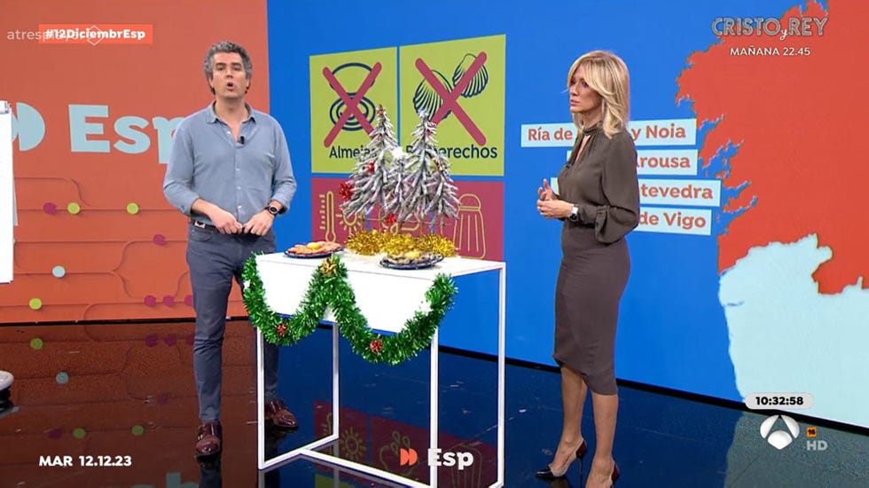 la presentadora en el plato de antena 3