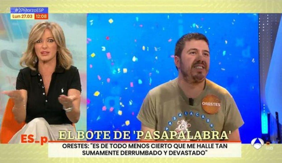 en 'espejo público' la presentadora criticó el silencio del concursante