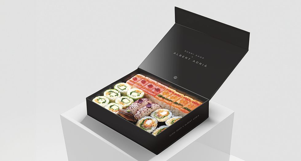 caja edición limitada con bocados de sushi, creados por el cocinero albert adriá àra sushi shop