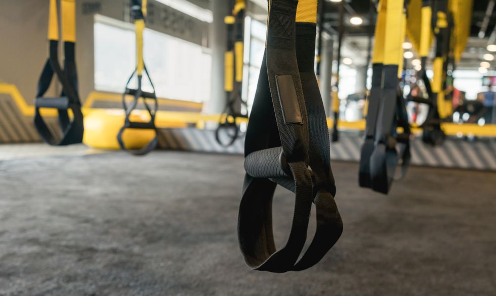 suspension equipment at the gym