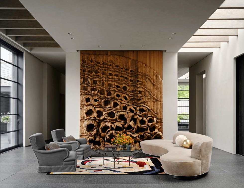 casa de campo contemporánea: salón