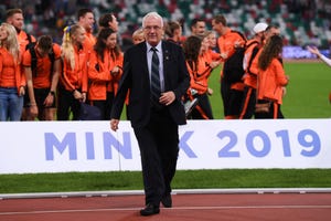 svein arne hansen, presidente de european athletics, en el duelo entre europa y estados unidos en el año 2019