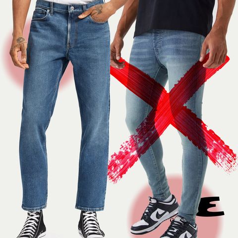 a pair of legs with jeans