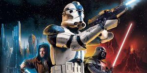 Action-adventure game, Fictional character, Movie, Boba fett, Cg artwork, Shooter game, Illustration, Games, Space, Action film, 