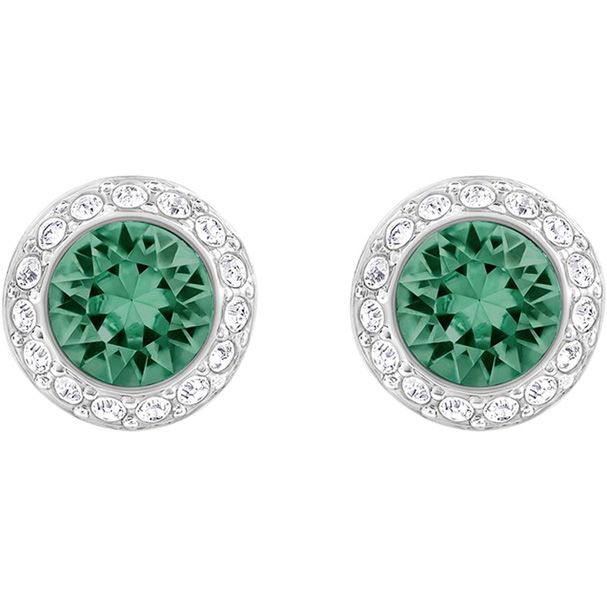 Green, Earrings, Emerald, Jewellery, Gemstone, Fashion accessory, Diamond, Circle, Silver, Body jewelry, 