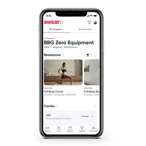 sweat workout app