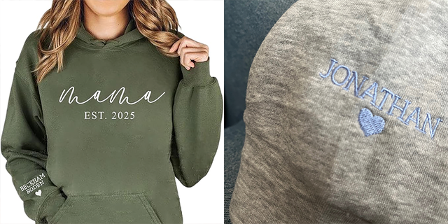 sweatshirts featuring personalized text