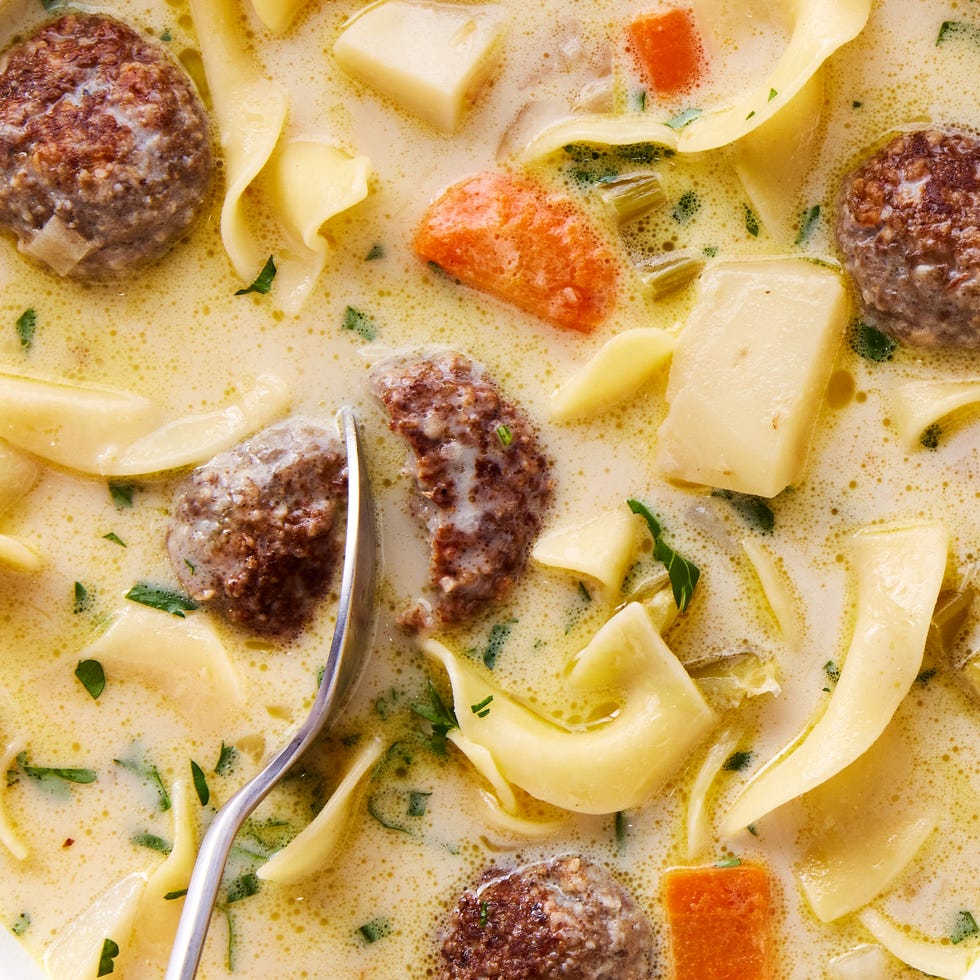 swedish meatball soup with cream beer cheddar cheese