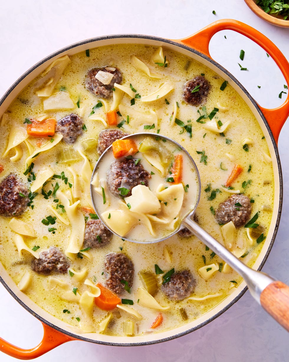 swedish meatball soup with cream beer cheddar cheese