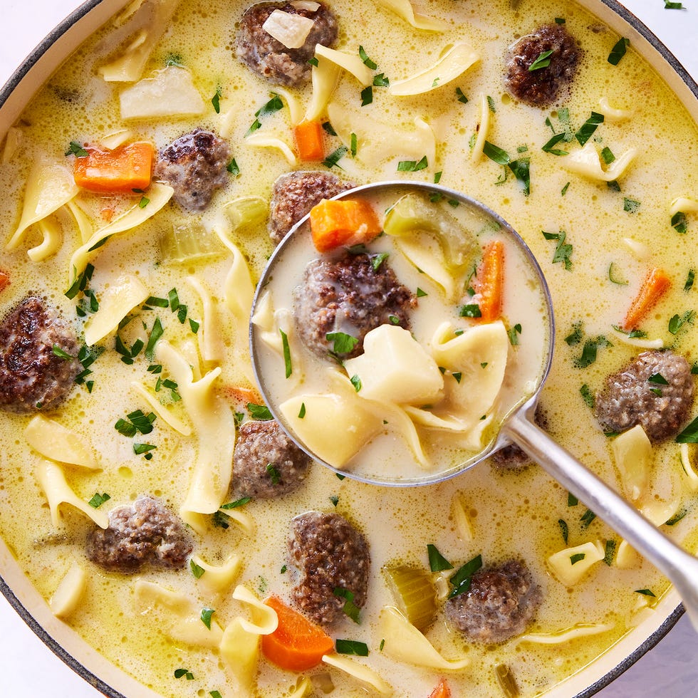 swedish meatball soup with cream beer cheddar cheese