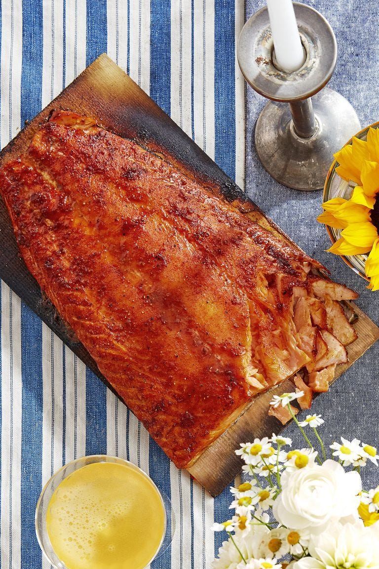 sweet and smoky cedar planked salmon