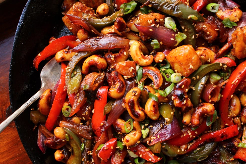 sweet and sour cashew stir fry