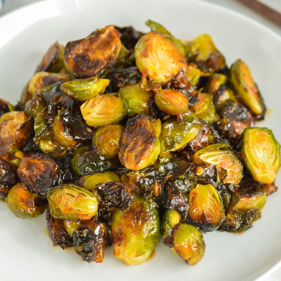 sweet chili brussels sprouts