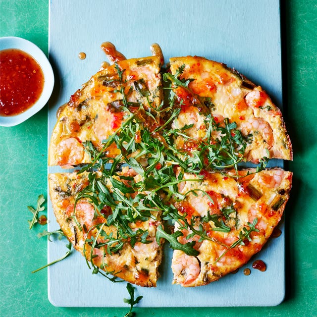 sweet chilli prawn frittata