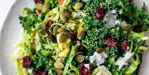 healthy appetizer, sweet kale salad