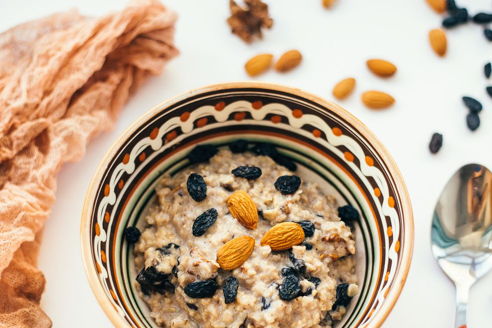 sweet millet porridge with dried fruits