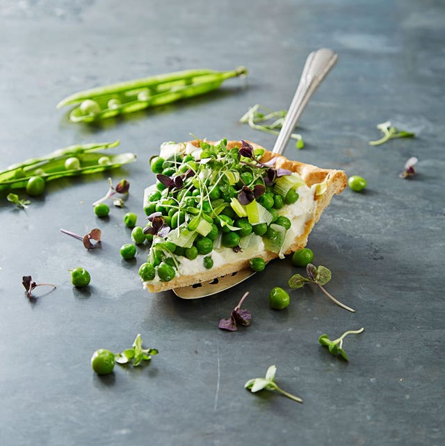 sweet pea and ricotta tart