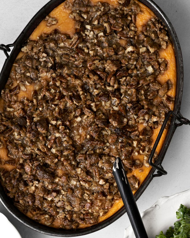 Roasted Sweet Potato Casserole with Praline Streusel Recipe