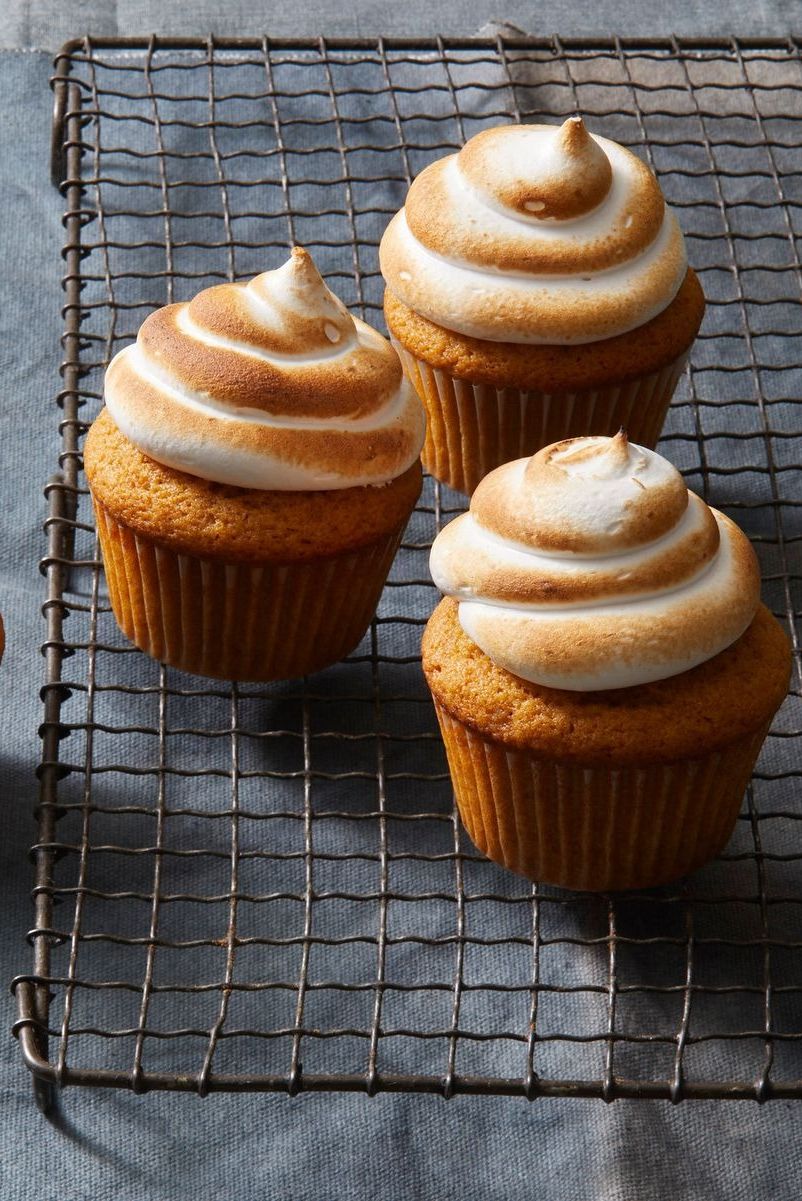 sweet potato cupcakes with meringue on top