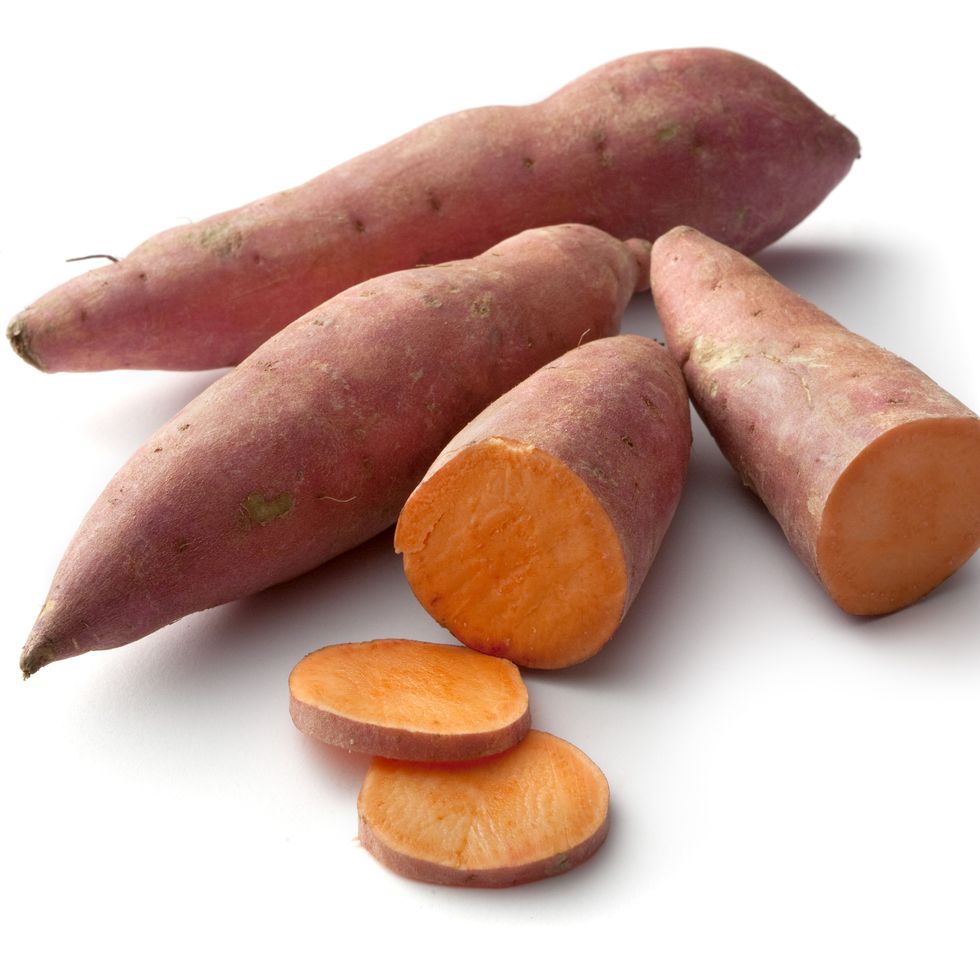 vegetables sweet potato isolated on white background