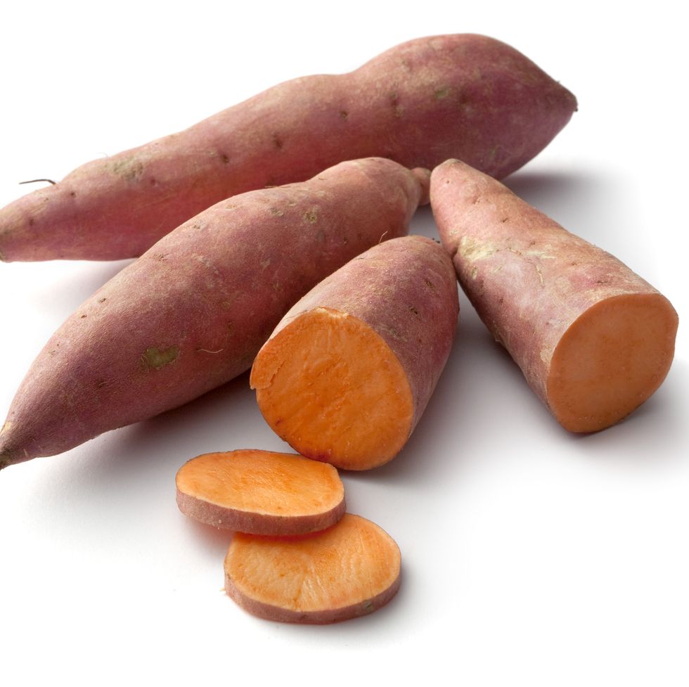 vegetables sweet potato isolated on white background