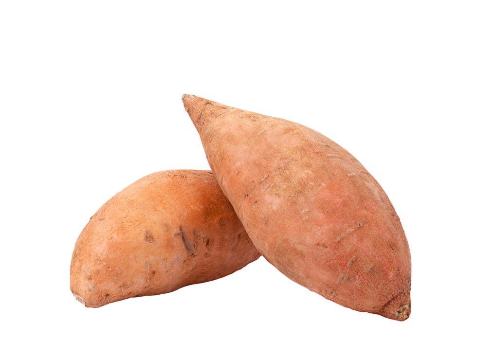 sweet potato isolated on white