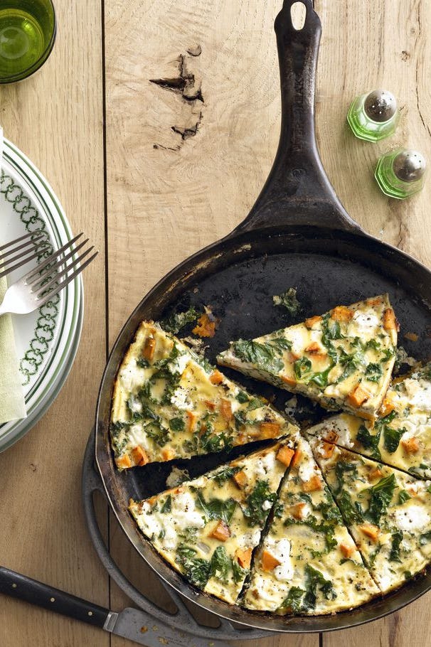 easy egg recipes - sweet potato and kale frittata easy egg recipes - sweet potato and kale frittata
