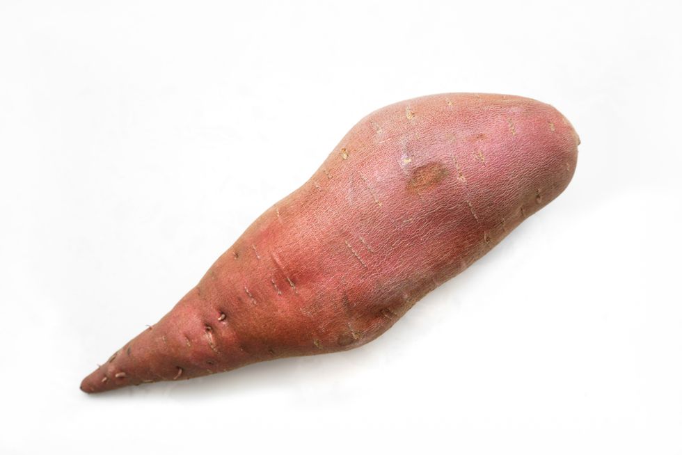 sweet potato on white background