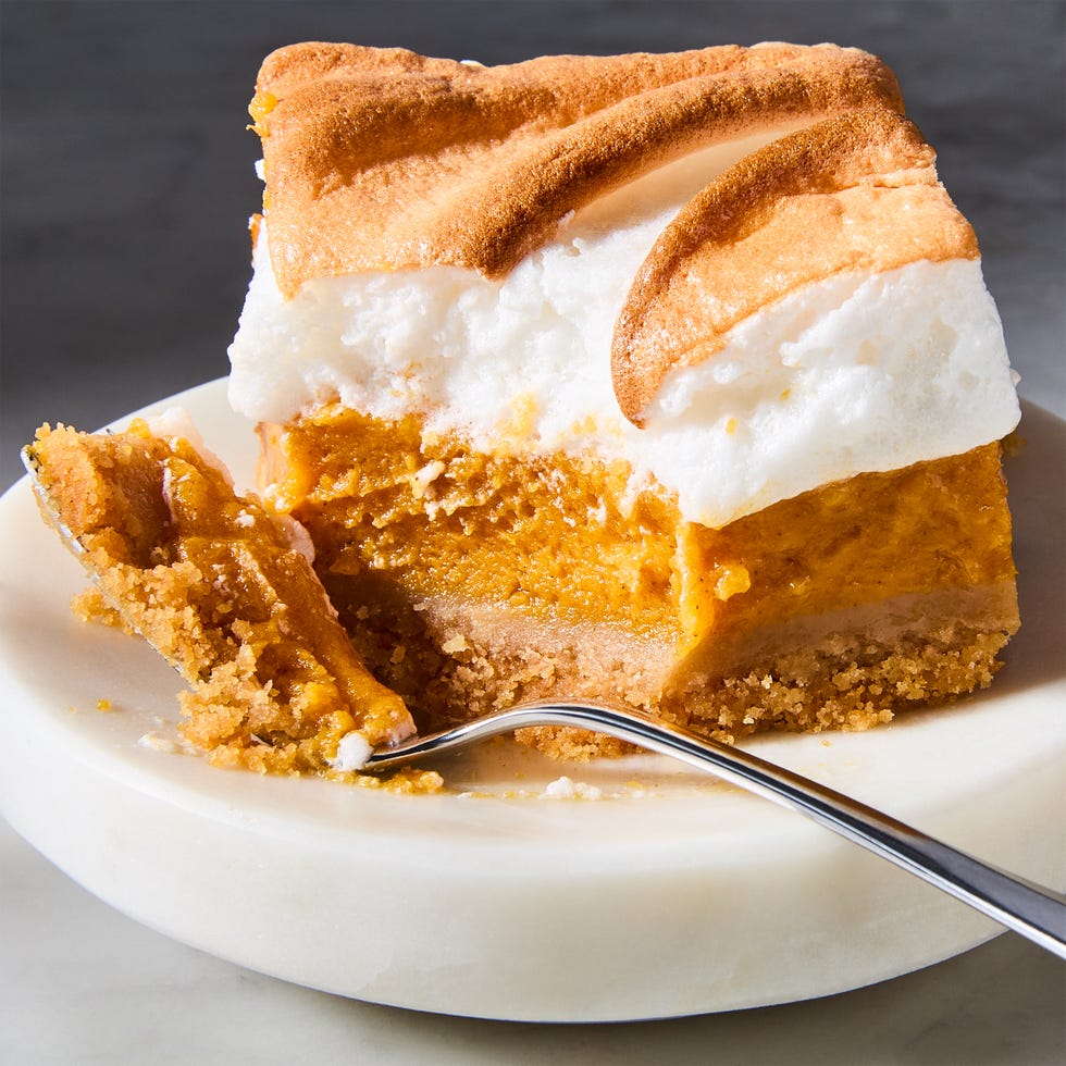 sweet potato bars topped with torched marshmallow