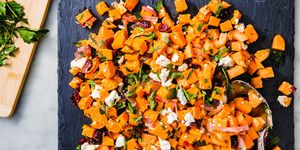 sweet potato salad with feta and cranberries