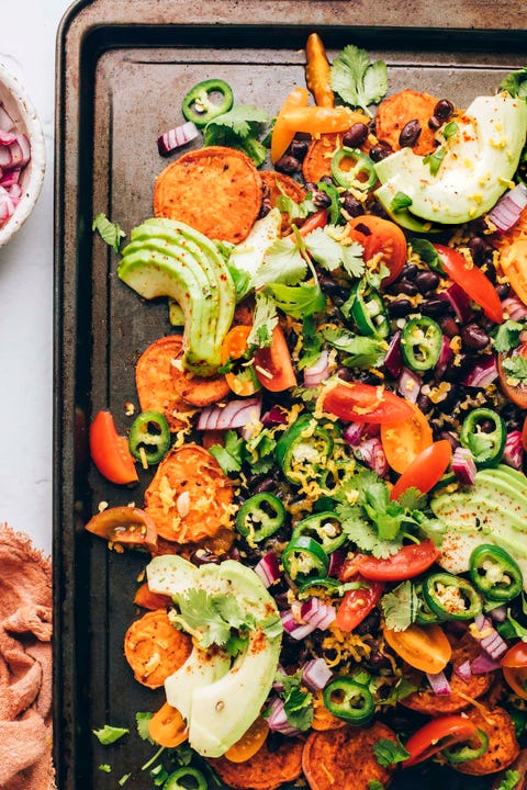 healthy appetizers, sweet potato nachos