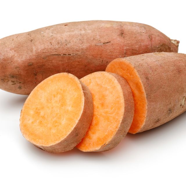 sweet potato with slices