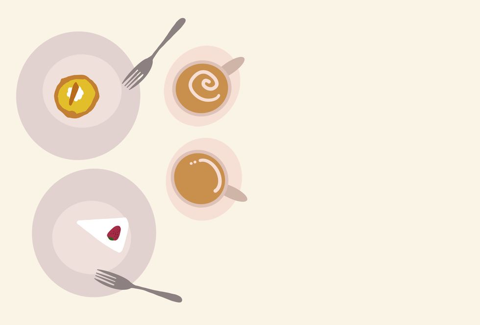 sweets and plate icon set