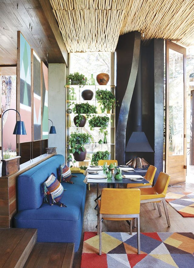 colourful dining room africa home