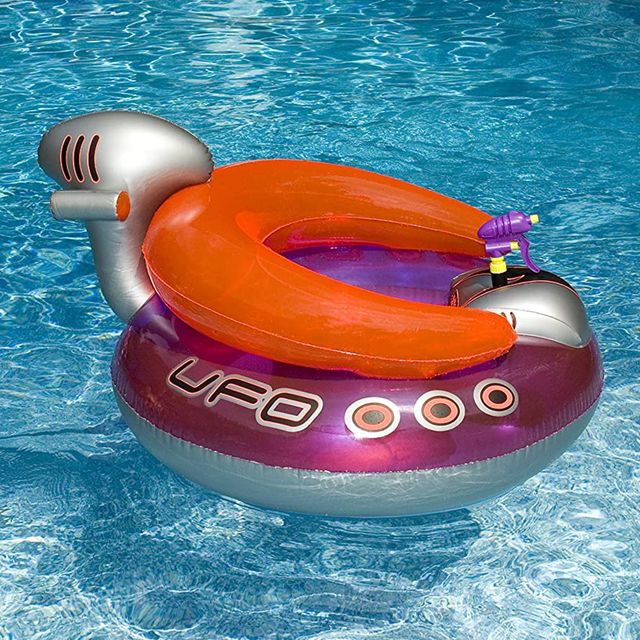 swimline ufo spaceship squirter pool float with water gun