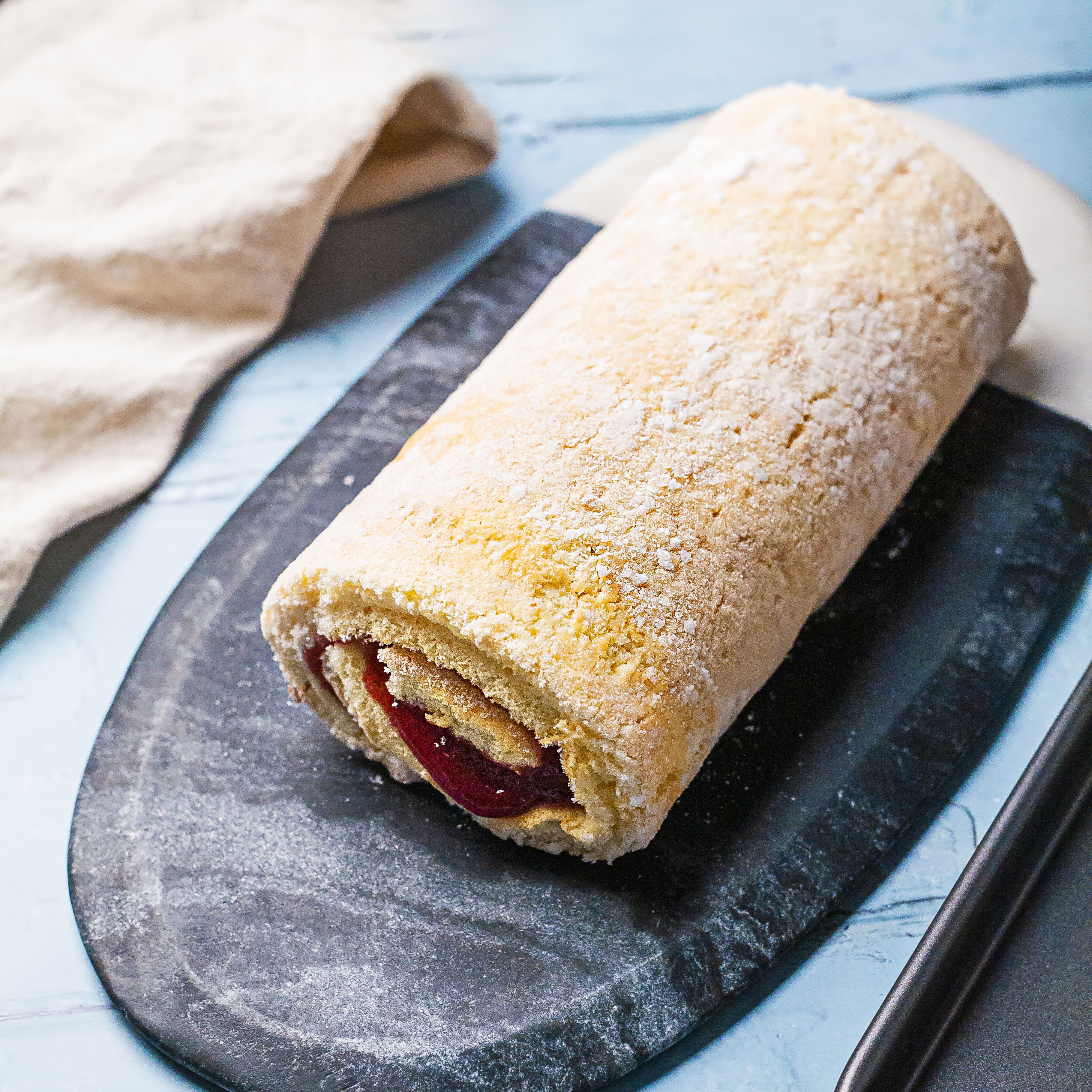 Raspberry Swiss Roll Recipe - The Gourmet Larder