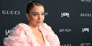los angeles, california   november 05 sydney sweeney attends the 2022 lacma artfilm gala presented by gucci at los angeles county museum of art on november 05, 2022 in los angeles, california photo by michael kovacgetty images for lacma