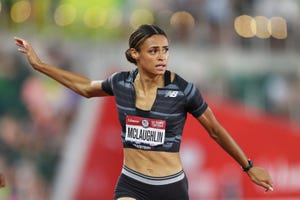 la atleta estadounidense sydney mclaughlin en los trials de estados unidos 2021