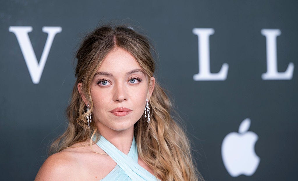 Sydney Sweeney Channels Tinkerbell in a Plunging Floral Gown