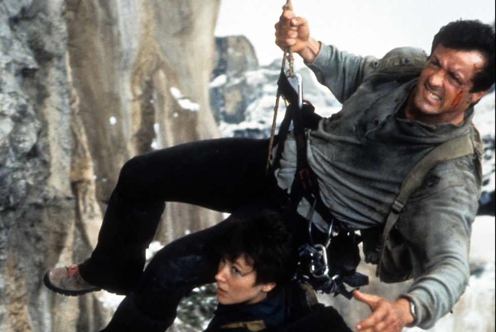 Sylvester Stallone And Janine Turner In 'Cliffhanger'