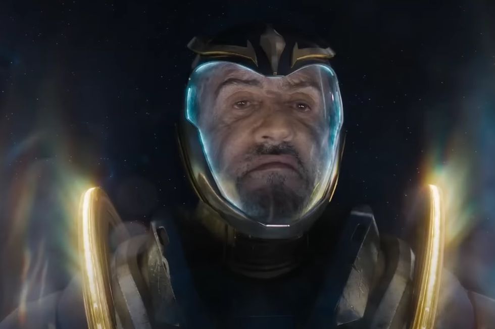 sylvester stallone as stakar ogord in guardians of the galaxy 3