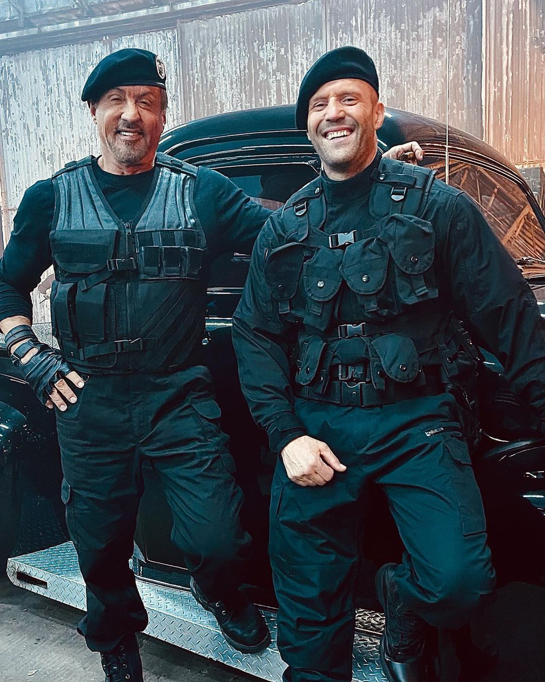 Sylvester Stallone and Jason Statham in Expendables 4 first look